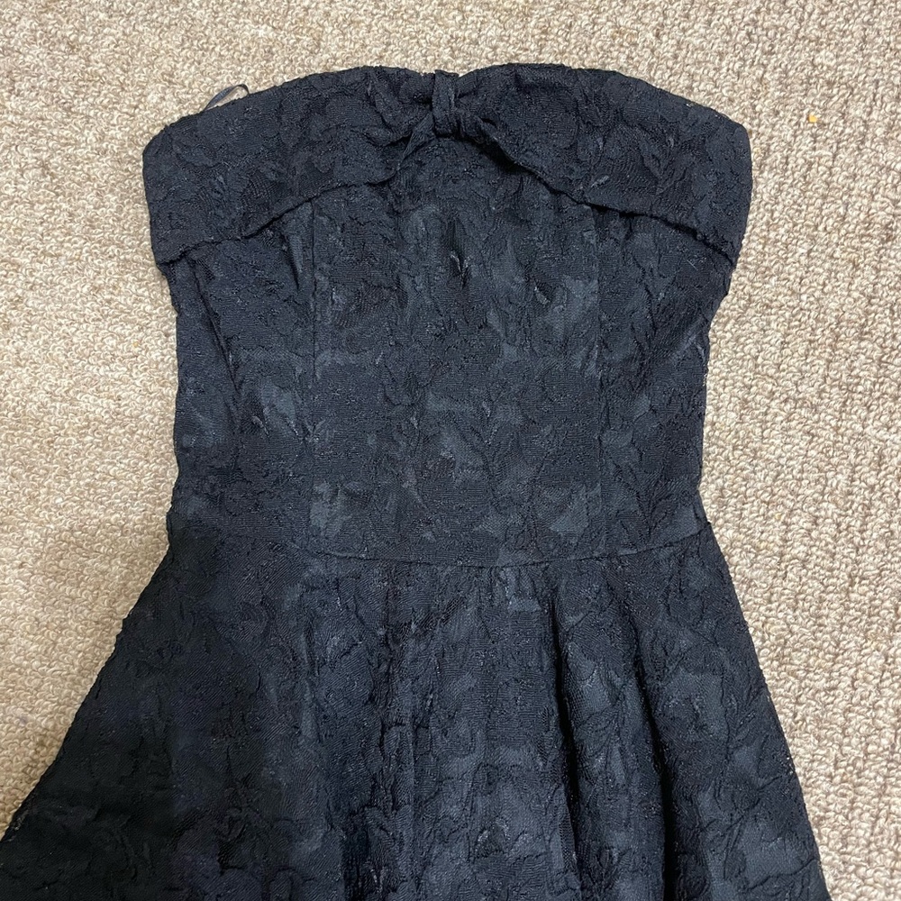 Topshop Black Lace strapless dress